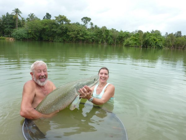 John Wilson arapaima fishing in Thailand