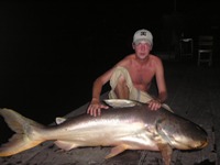 Fishing in Thailand for Mekong giant catfish
