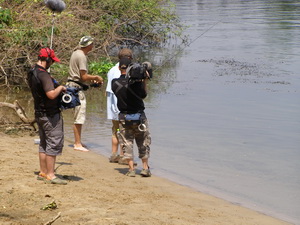 Fishing with Robson Green in the River Kwae Kanchaburi