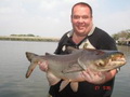 Mark Hoye enjoying fishing in Thailand with The Fish Thailand Team
