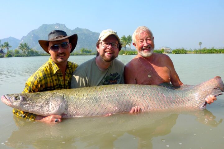 Martin Bowler John Wilson & Eddie Mounce fishing in Thailand together