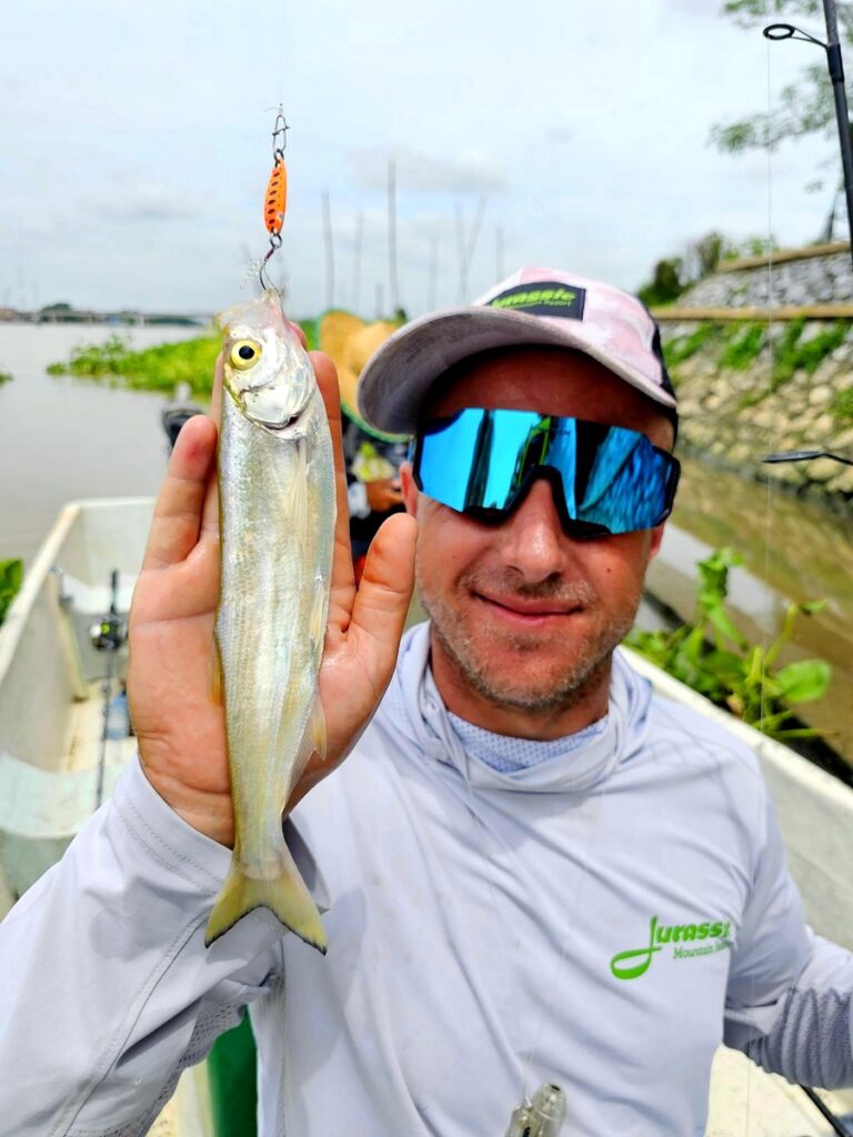 Catch the world's biggest carp species in Bangkok with Fish Thailand Thai tarpon caught while lure fishing the Chao Phraya River in Bangkok with Fish Thailand